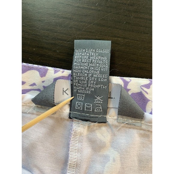 Koret Pants Women's 8 Stretch Zipper‎ Purple Floral Office Church 19" Inseam - Picture 6 of 14